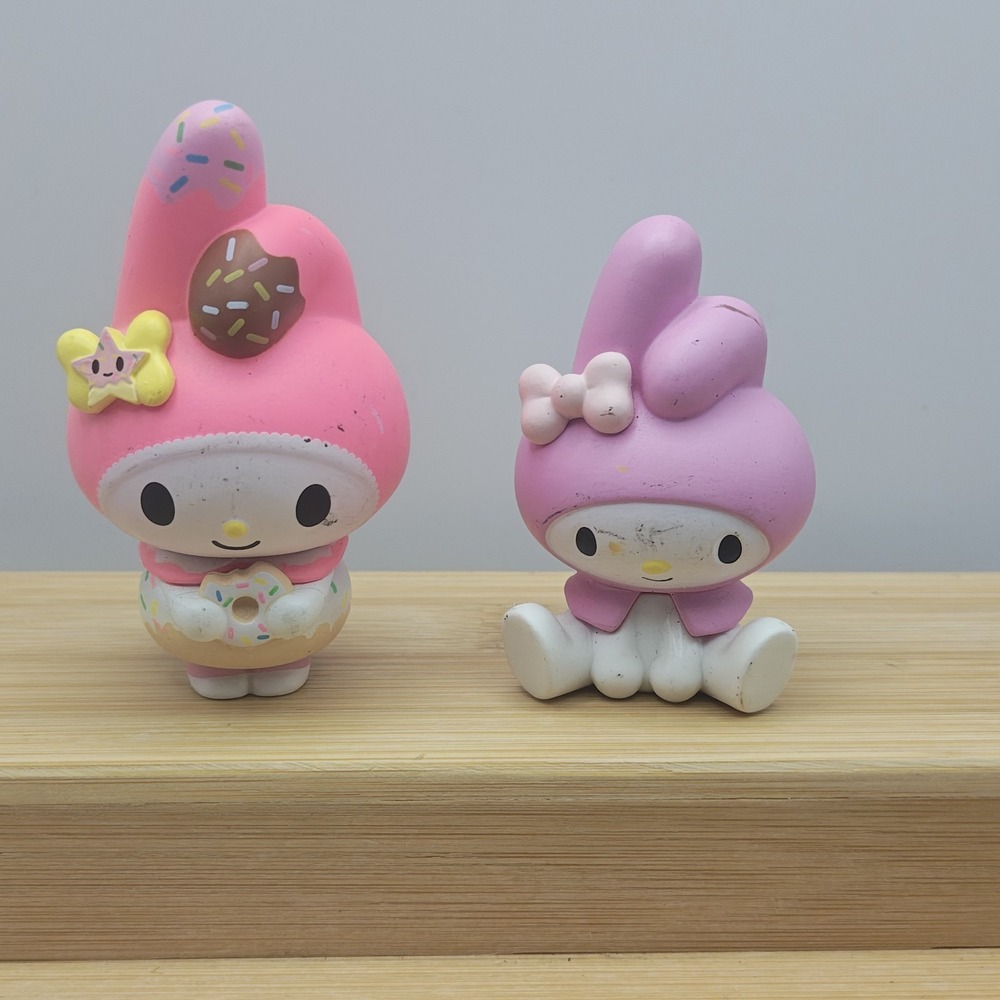 Set of 2 My Melody Mini Figures 2" Vinyl Sanrio Tokidoki 2023 2024 Used